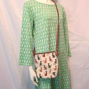 👜  Signare Cheeky Cat Design Woven Tapestry Bag